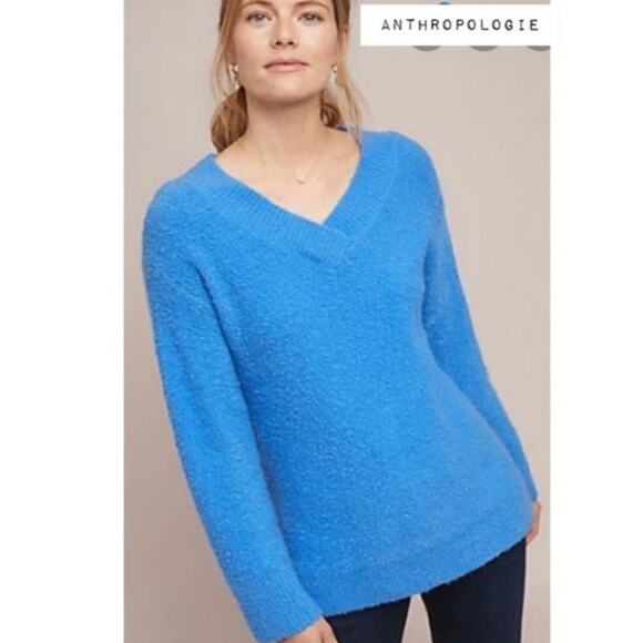 By Anthropologie Clayton Merino Alpaca Wool V Neck Oversized Sweater Medium - Picture 1 of 13